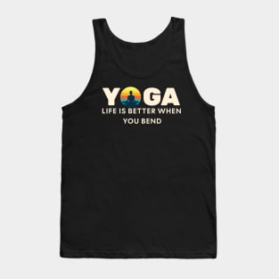 YOGA, Life is better when you bend Tank Top